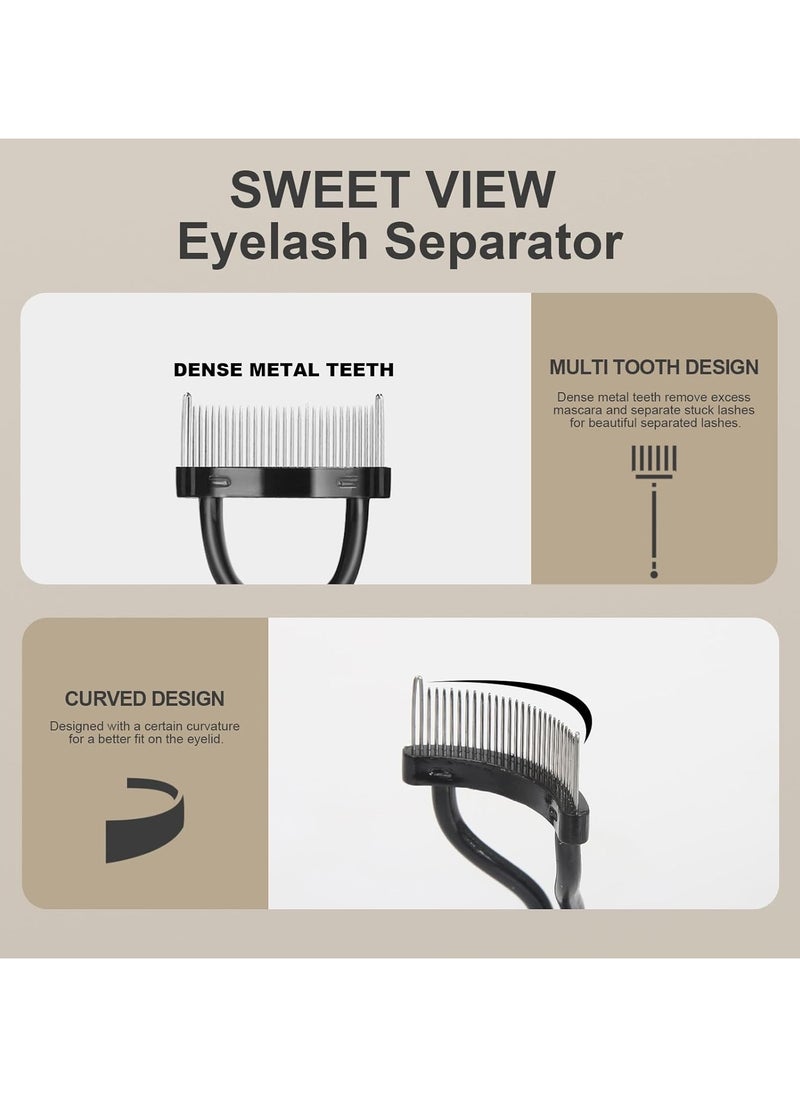 Eyebrow Brush Eyelash Separator Brow Comb & Lash Spoolie Professional Eye Makeup Tools (3 Pieces Set)