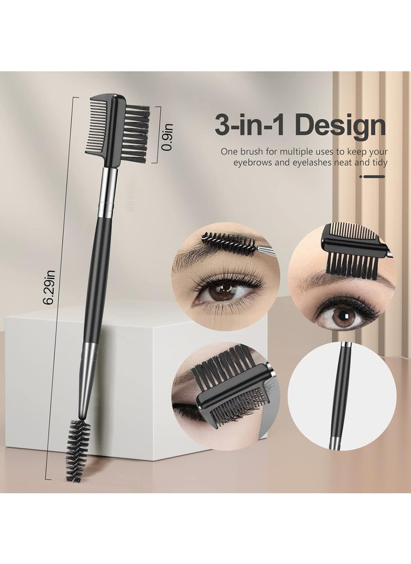 Eyebrow Brush Eyelash Separator Brow Comb & Lash Spoolie Professional Eye Makeup Tools (3 Pieces Set)