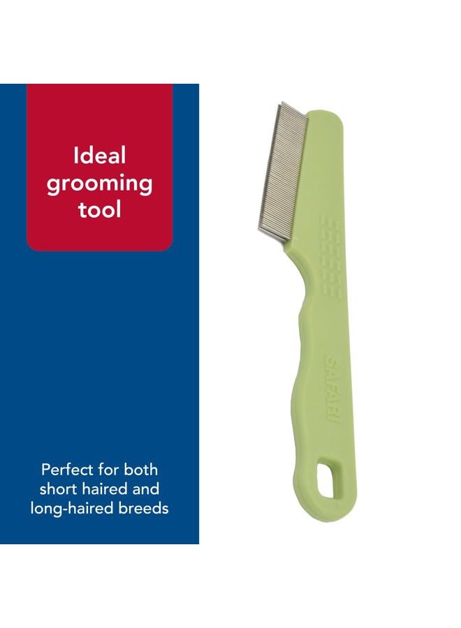 Coastal Pet Safari Double Row Comb - Helps Dry Skin - For Flea Prevention and Detection in Pets with Short and Long Hair - Image 5