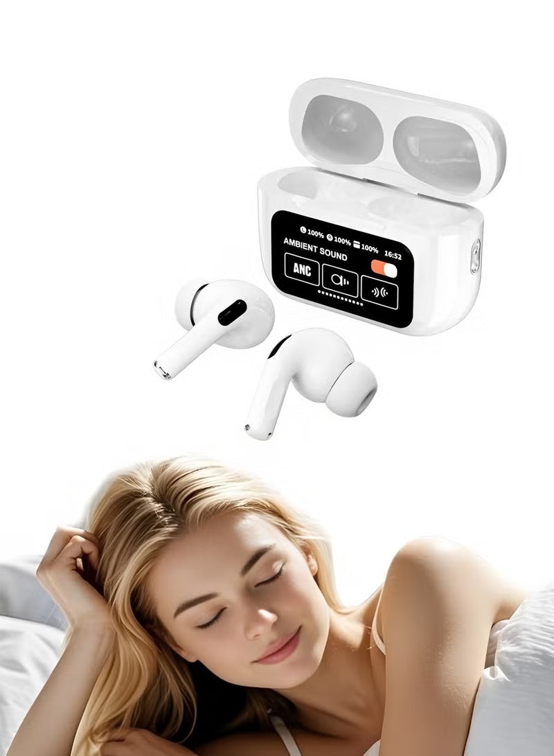 Truly Wireless Earbuds with built-in LCD Touchscreen ANC, ENC, Music & Camera Control - Image 1