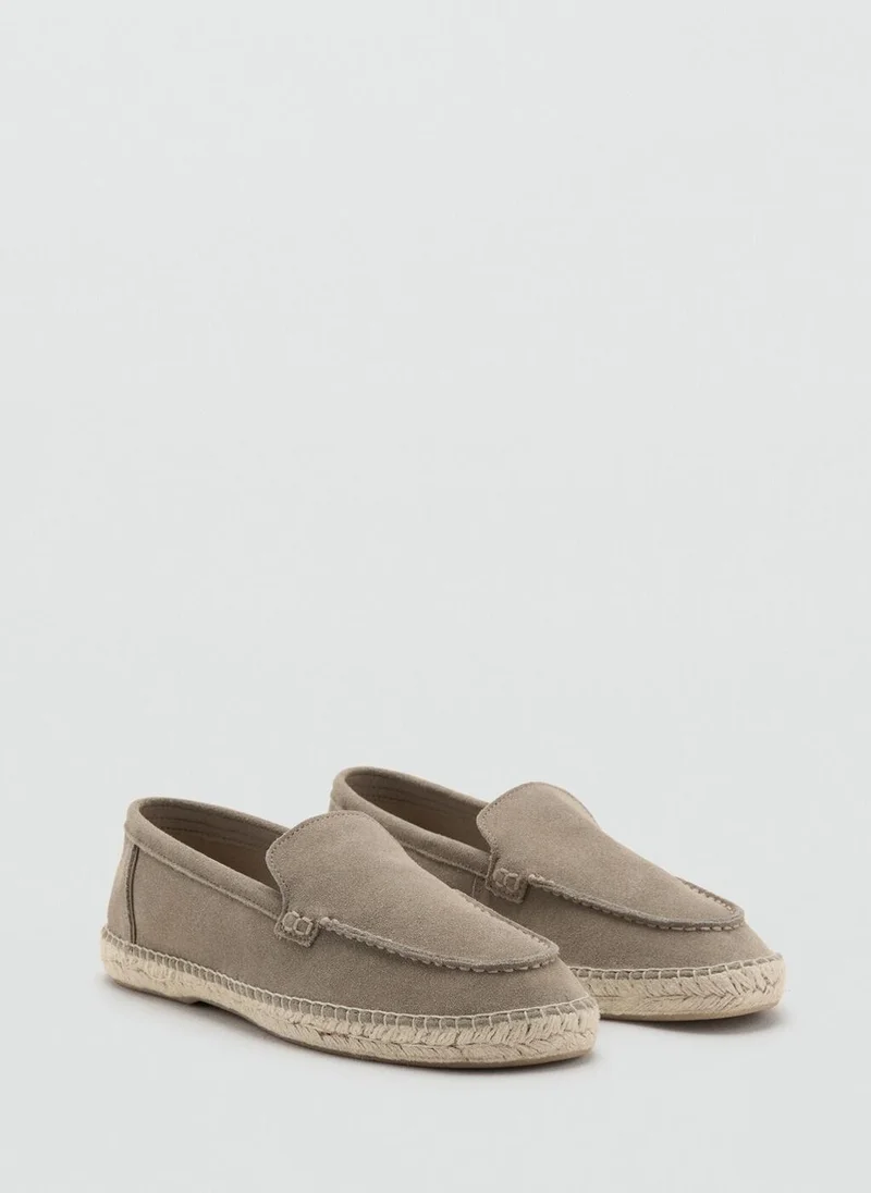 Mango Man Jute leather shoe