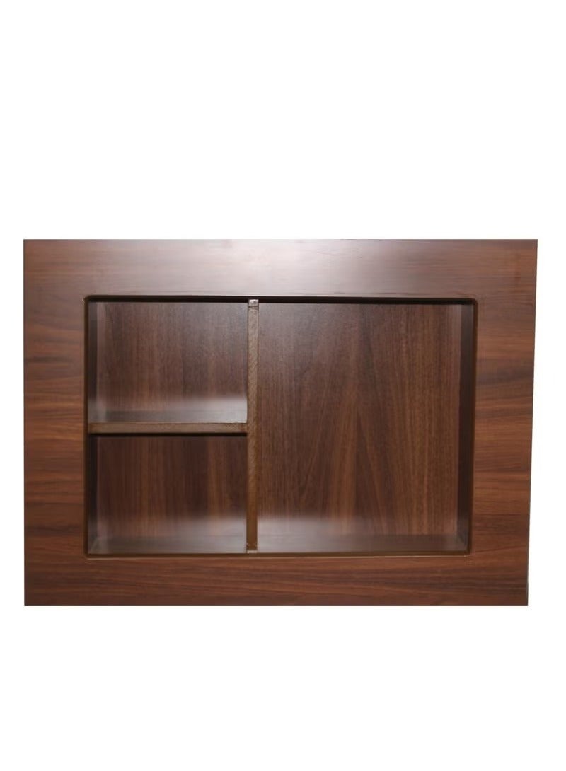 Brides Window air conditioner cover shelf for wall covering made of wood, brown color - Image 1
