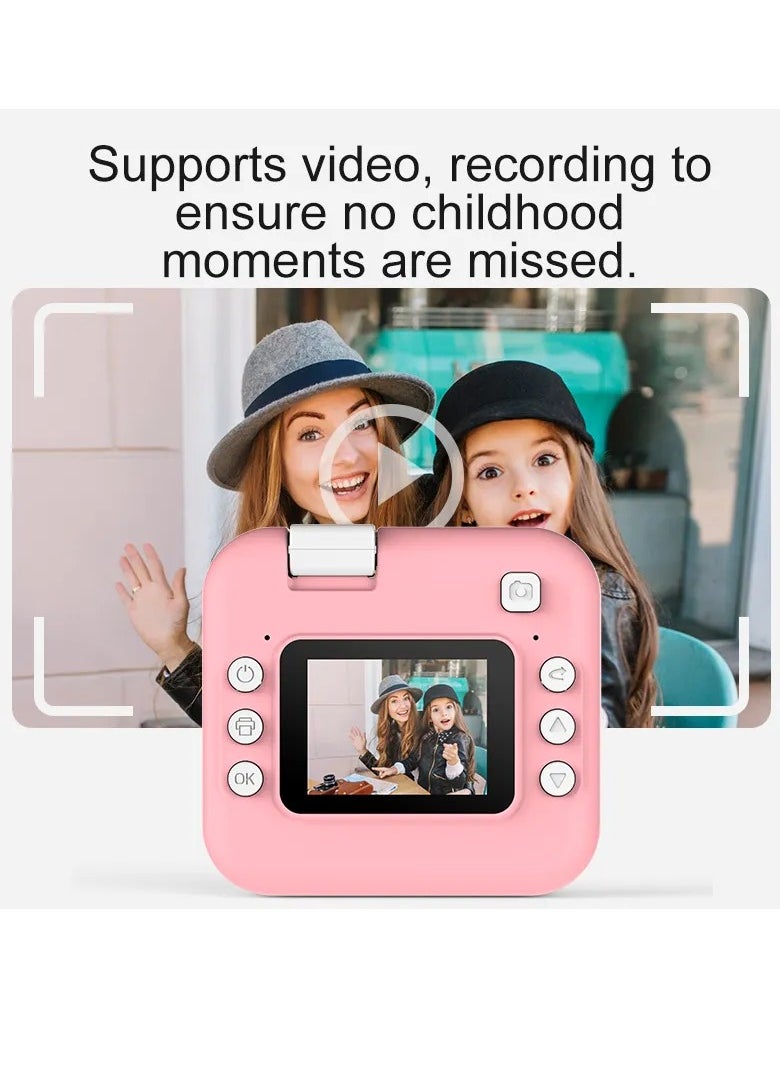 BlueFire "Kids Instant Print Camera – 24MP HD 1080P Digital Camera with Thermal Photo Printing, 180° Rotating Lens, 2.0" Eye-Protective Screen, 64GB Expandable Memory – Perfect Gift for Boys & Girls  - Image 3