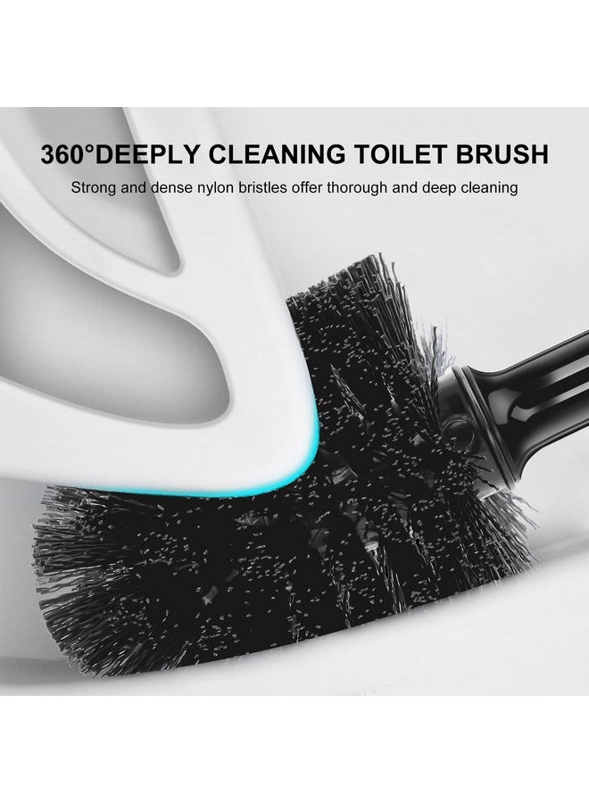 SetSail مجموعة فرشاة ومكبس المرحاض SetSail، مكابس المرحاض لحمام المرحاض فرشاة وعامود المرحاض الثقيلة ومجموعة المكبس والفرشاة المخفية للتنظيف العميق - أسود - Image 5