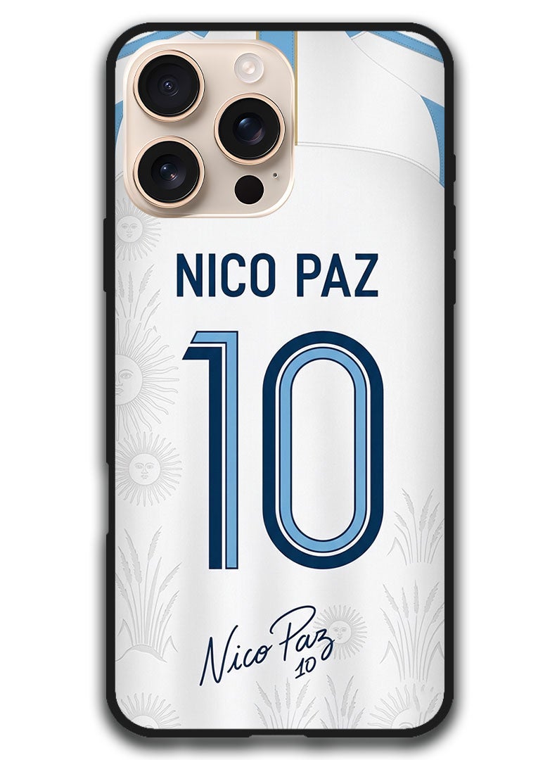Theodor Case Compatible with Apple iPhone 16 Pro Max 6.9 Inch Protection Shockproof Bumper Cover Nico Paz - Image 1