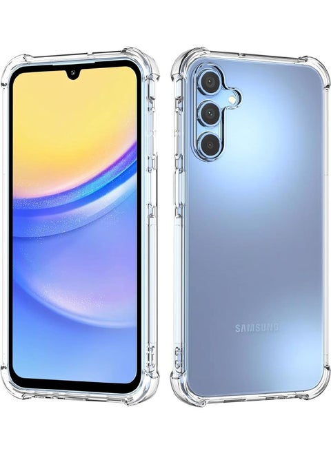 Samsung Galaxy A15 Case, Designed for Galaxy A15 5G/4G Case, Slim Flexible TPU Airbag Bumper Shock Absorption Rubber Soft Silicone Case Cover Fit for Samsung Galaxy A15 (Clear)