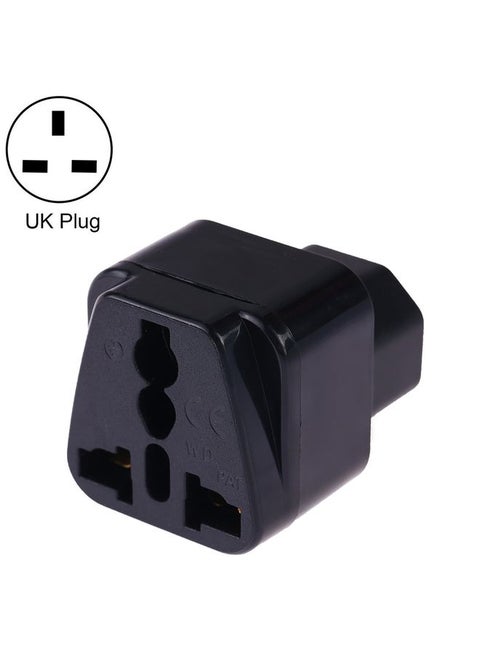 Portable Universal Socket to C14 Male Plug UPS PDU APC Computer Server Power Adapter Travel Charger (Black)