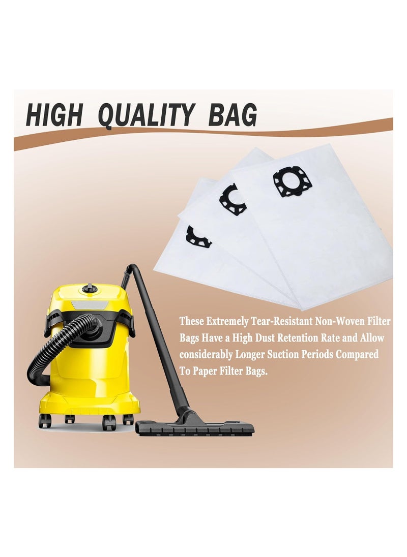 Generic - 5 Pack Fleece Filter Bag To Fit Karcher Wet and Dry WD4 WD5 WD6 MV4 MV5 MV6 Premium Renovation Vacuum Hoover Cleaner Alternative to 2.863-006.0 - Image 1