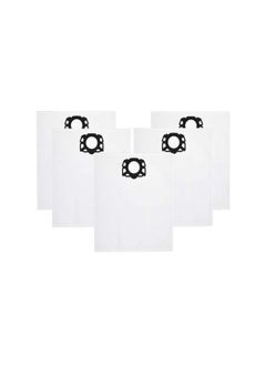 5 Pack Fleece Filter Bag To Fit Karcher Wet and Dry WD4 WD5 WD6 MV4 MV5 MV6 Premium Renovation Vacuum Hoover Cleaner Alternative to 2.863-006.0