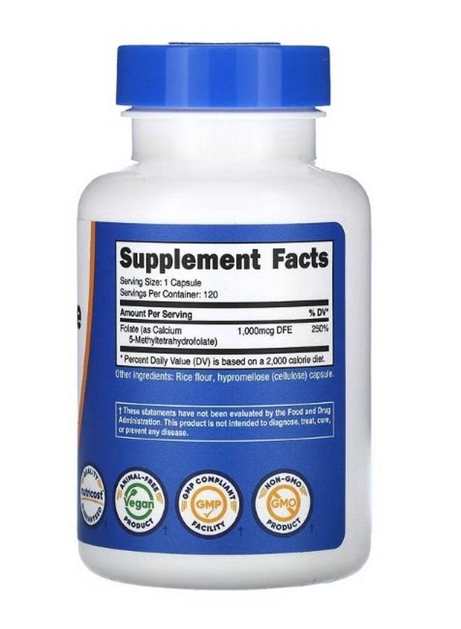 Nutricost Methyl Folate 1000 Mcg 120 Capsules - Image 2
