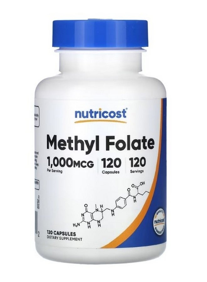 Nutricost Methyl Folate 1000 Mcg 120 Capsules - Image 1