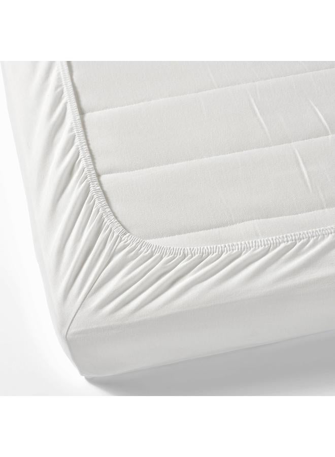 erorex Fitted sheet for cot, white, 60x120 cm - Image 2