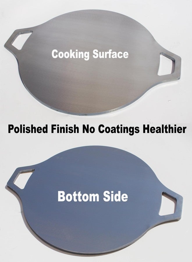 Firofend Pizza Steel for Oven & Grill - Heavy Duty Baking Steel Pizza Stone, Round Baking Steels with Dual Handles，Carbon Pizza Pan for Crispy Crust, Bread, Cooking & BBQ - Image 5