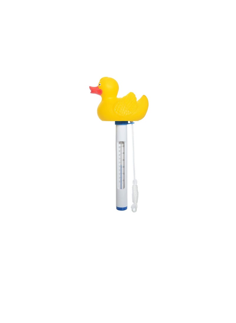 Aqua - Aqua Floating Pool Thermometer Rubber Duck, Large Size with String, for Outdoor/Indoor Swimming Pools, Hot Tub, Spa, Jacuzzi and Pond, Yellow - Image 1