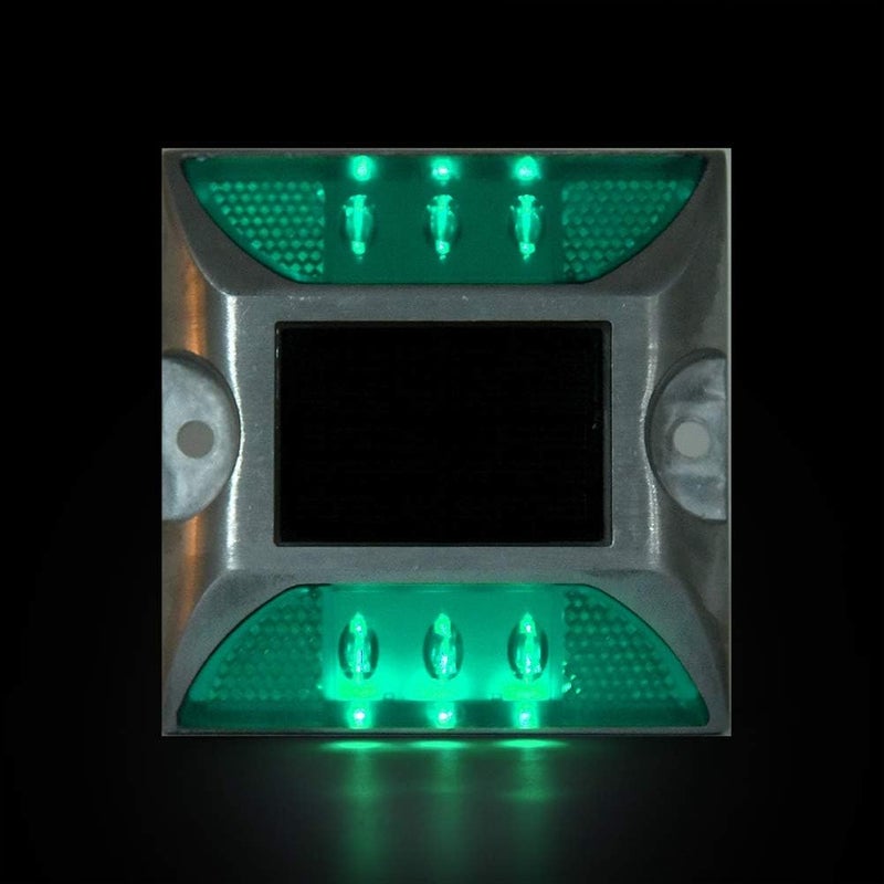 klarako 2 Pcs Solar Power Ground Marker Lights/Waterproof Outdoor Driveway Road Stud Lamp 6 LED/Road Stud Pathway Marker Light - Image 5