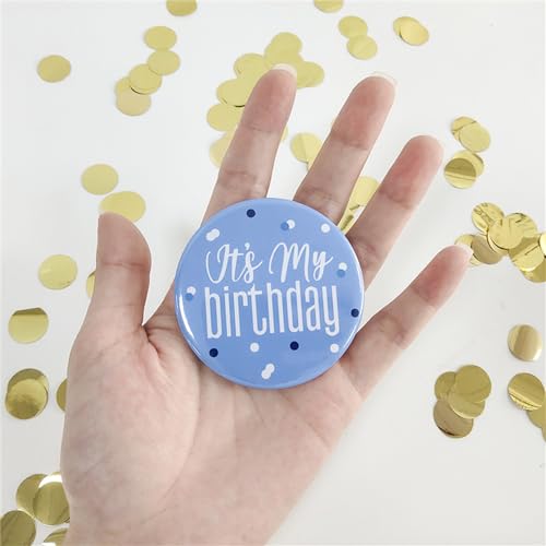 Pingyongchang 3pcs Happy Birthday Badge Pins It's My Birthday Button Emblems Pins Birthday Party Decorations for Women - Image 4