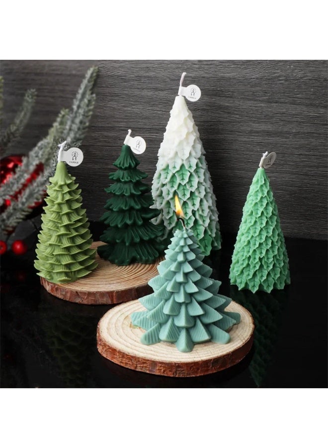 HOMESTAR Christmas Tree Candle Molds 3D Christmas Silicone Molds for DIY Candle Soap,Epoxy Resin,Chocolates Cake Decorations Home Decor - Image 2