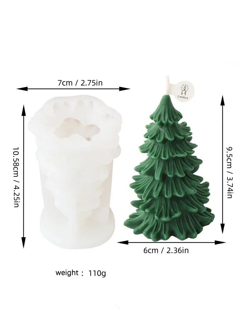 HOMESTAR Christmas Tree Candle Molds 3D Christmas Silicone Molds for DIY Candle Soap,Epoxy Resin,Chocolates Cake Decorations Home Decor - Image 1