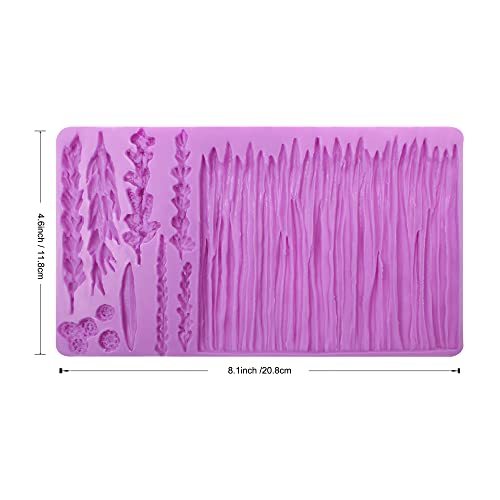acvcatto Wheat Grass Silicone Chocolate Molds Leaf Wid Plant Fondant Mold for Cake Leaves Decoration Lace Clay Gumpaste - Image 3