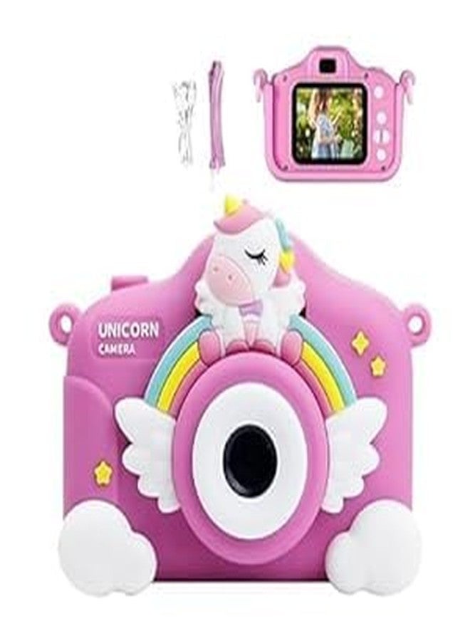 Bluedeal Camera Toys - HD Digital Video Camera with Silicone Cover for Kids (Unicorn Pink) - Image 1