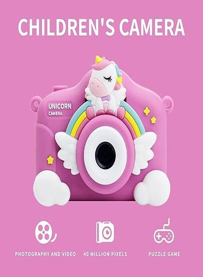Bluedeal Camera Toys - HD Digital Video Camera with Silicone Cover for Kids (Unicorn Pink) - Image 2