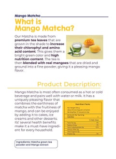 LIVSMART Livsmart Mango Matcha Tea Powder (100g, 50 servings)  - Image 4