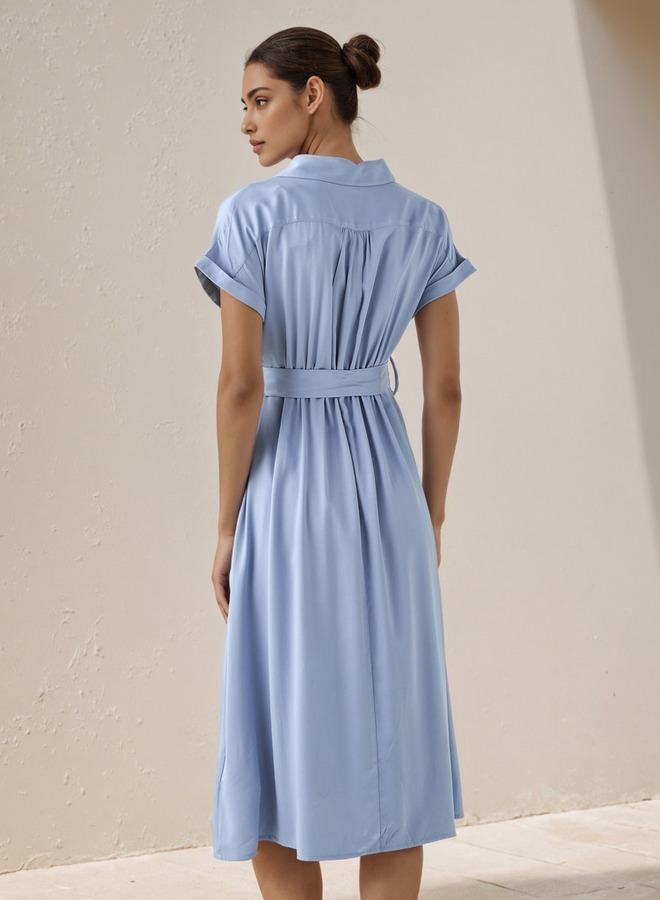 Splash FAV A-line Women Dress with Waist Tie-Up Rayon - Image 3