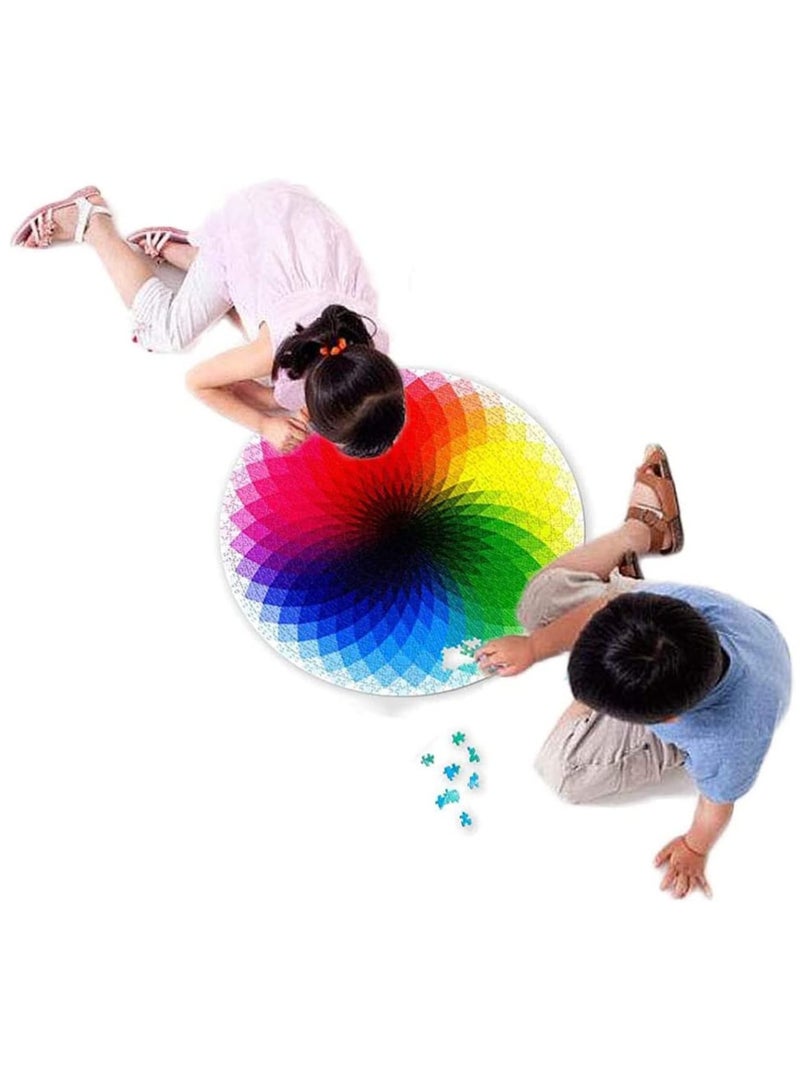 Y&D 1000-Piece Rainbow Round Puzzle  - Image 4