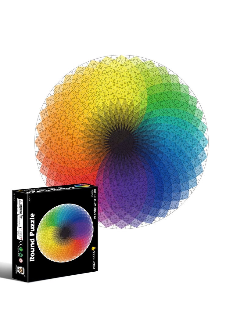 Y&D 1000-Piece Rainbow Round Puzzle  - Image 1