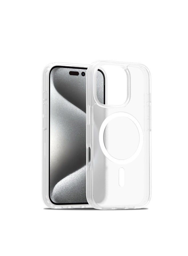 NIBEMINENT Silicone Magnetic Absorption Simple Protection Case With Magsafe For iPhone 14 Pro Max, Transparent
