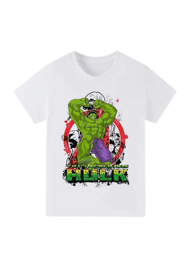 Hulk Printed Short Sleeve T-Shirt Soft Breathable Fabric Multiple Sizes for Daily Wear Sports Outdoor - Image 1
