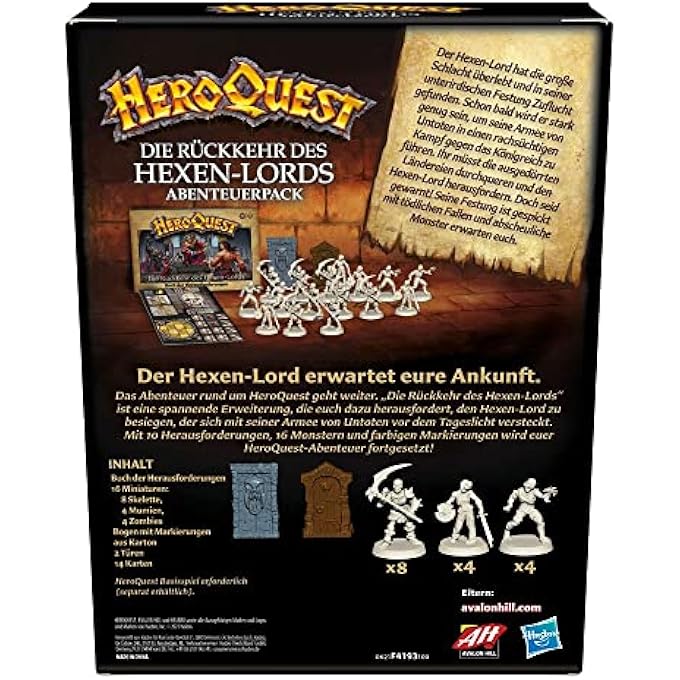 أفالون هيل حزمة توسيع لعبة الطاولة HeroQuest The Return of the Witch Lord Adventure Pack ل 25 لاعبا تتراوح أعمارهم بين 14 عاما - Image 2
