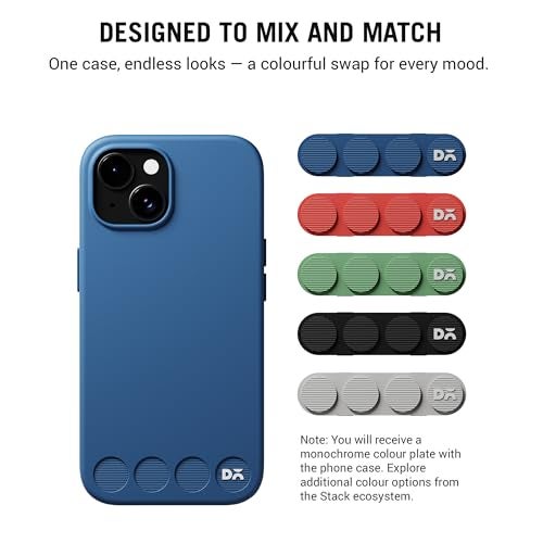 DailyObjects iPhone 15 Stack Classic Magnetic Case Cover | Compatible with Magsafe | Camera & Body Protection | Shock/Scratch Proof| Dual Hybrid Protection | Wireless Charging - Indigo Blue - Image 5