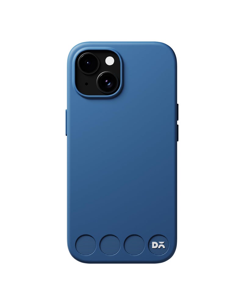 DailyObjects iPhone 15 Stack Classic Magnetic Case Cover | Compatible with Magsafe | Camera & Body Protection | Shock/Scratch Proof| Dual Hybrid Protection | Wireless Charging - Indigo Blue - Image 1