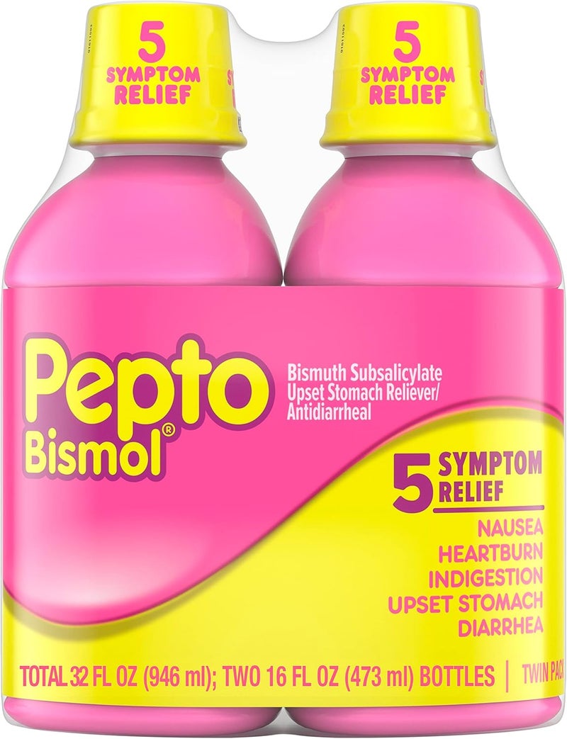 Pepto Bismol Pepto-Bismol Regular Strength Liquid - Total: 32 oz (16 oz X 2) 