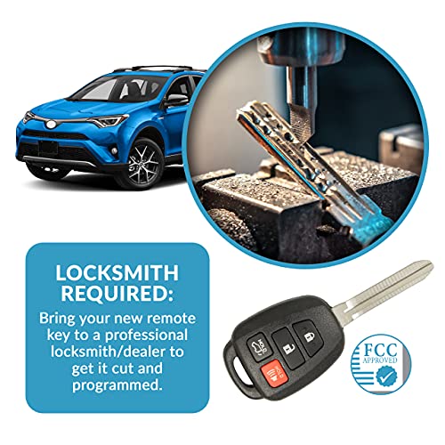 Keyless2Go Keyless Entry Remote Head Key Fob for select Toyota Rav4 Highlander Tacoma GQ4-52T w/ Trunk Release - Image 5