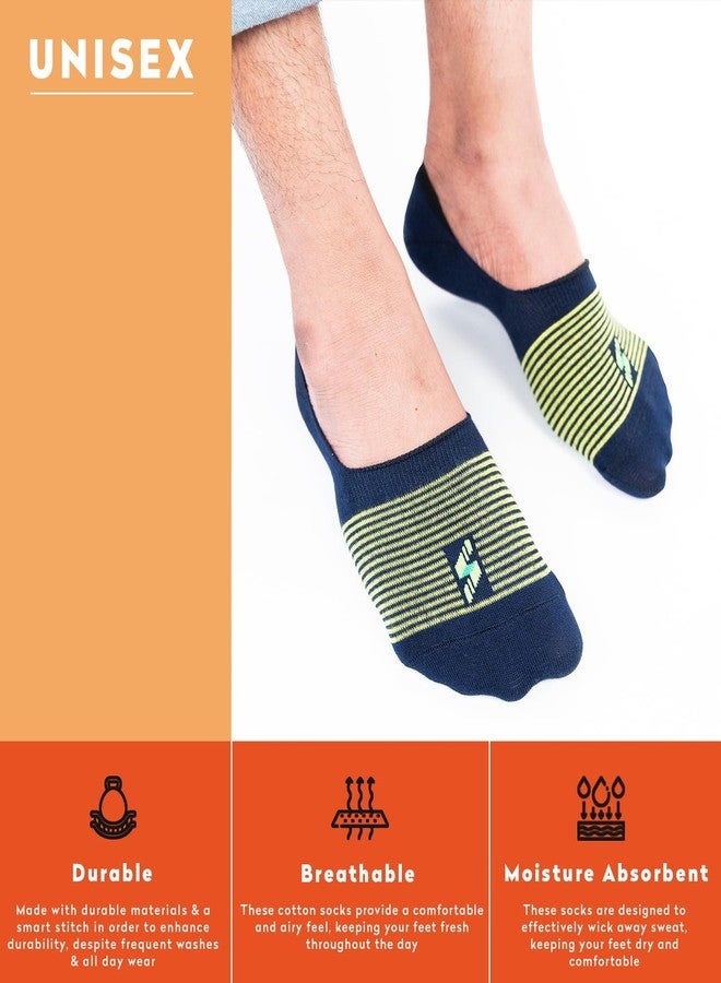 Supersox Premium Loafer Socks for Men & Women (Unisex) Design No Show Low Cut Invisible Socks with Anti-Slip Bottom for Shoes. Ideal for Parties, Casuals, Events - Pack of 4, Free Size, Multicolor - Image 5
