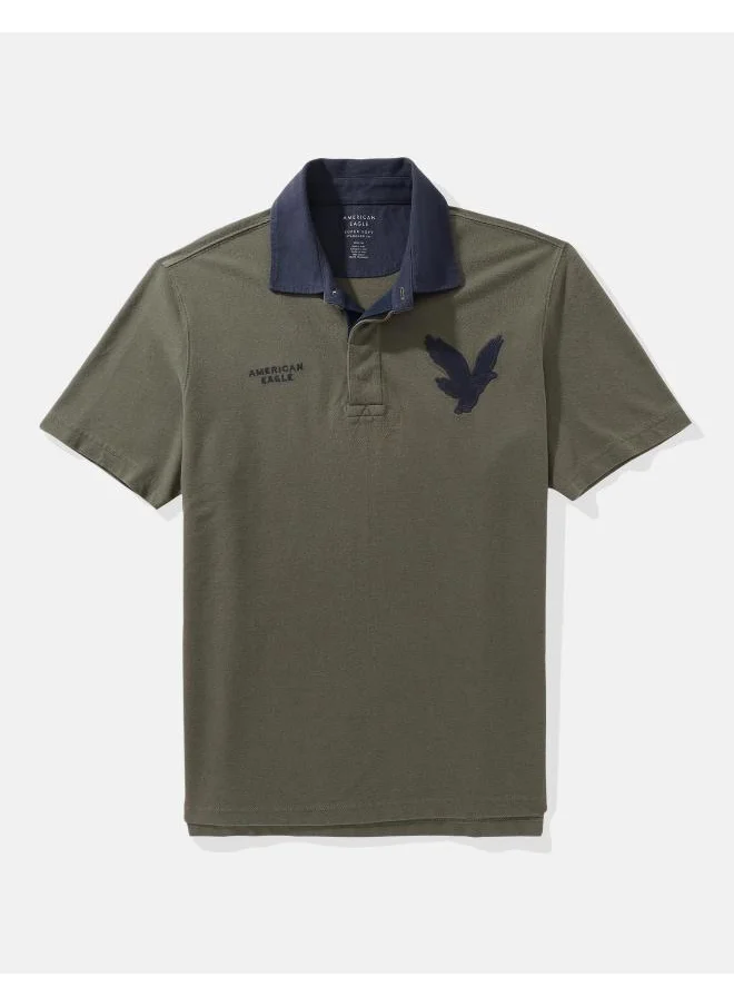 American Eagle Rugby Logo Polo Shirt