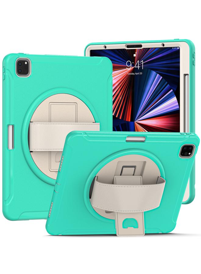 Zaboon Case For iPad Pro 12.9 2022 / 2021 360 Degree Rotation PC + TPU Protective Tablet Case with Holder & Hand-strap - Image 1
