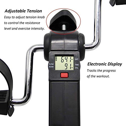Crownish Indoor Exercise Gym Cycle Exerciser Cycle with Adjustable Resistance LCD Display - Image 4