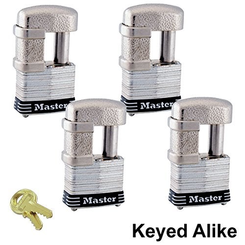 Master Lock - (4) Keyed Alike Trailer & Multi Purpose Padlocks, 37KA-4 - Image 2