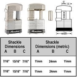 Master Lock - (4) Keyed Alike Trailer & Multi Purpose Padlocks, 37KA-4 - Image 3