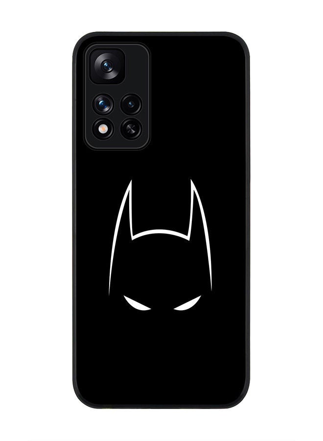 Stylizedd Rugged Black edge case for Redmi Note 11 Pro Plus 5G Slim fit Soft Case Flexible Rubber Edges Anti Drop TPU Gel Thin Cover - Sneaky Bat - Image 1