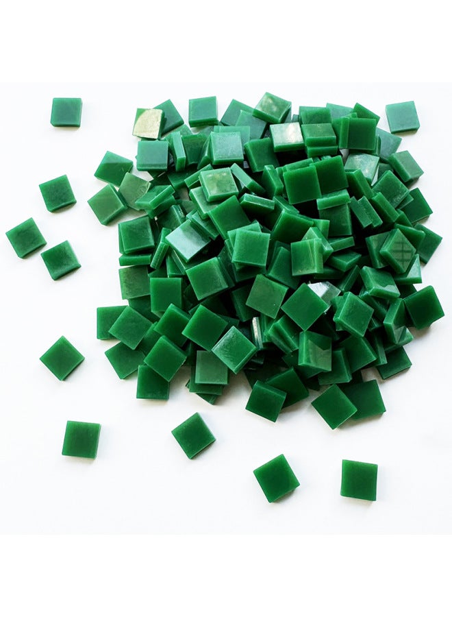 200g 1.0 Square Acrylic Mosaic Colored Plexiglass Handmade Diy Material Package Table Lamp Patch-Colour:Green Translucent [200g, About 684 Capsules]  - Image 1