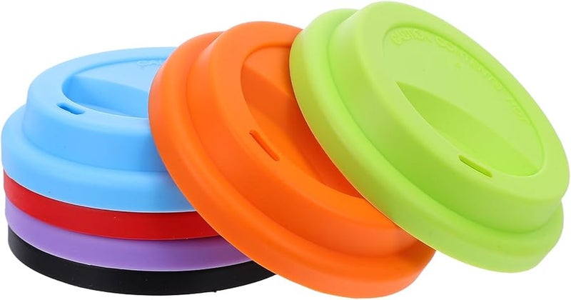 6Pcs Silicone Mug Covers Leakproof Flexible Food Grade Easy Clean Multi Color - Image 2