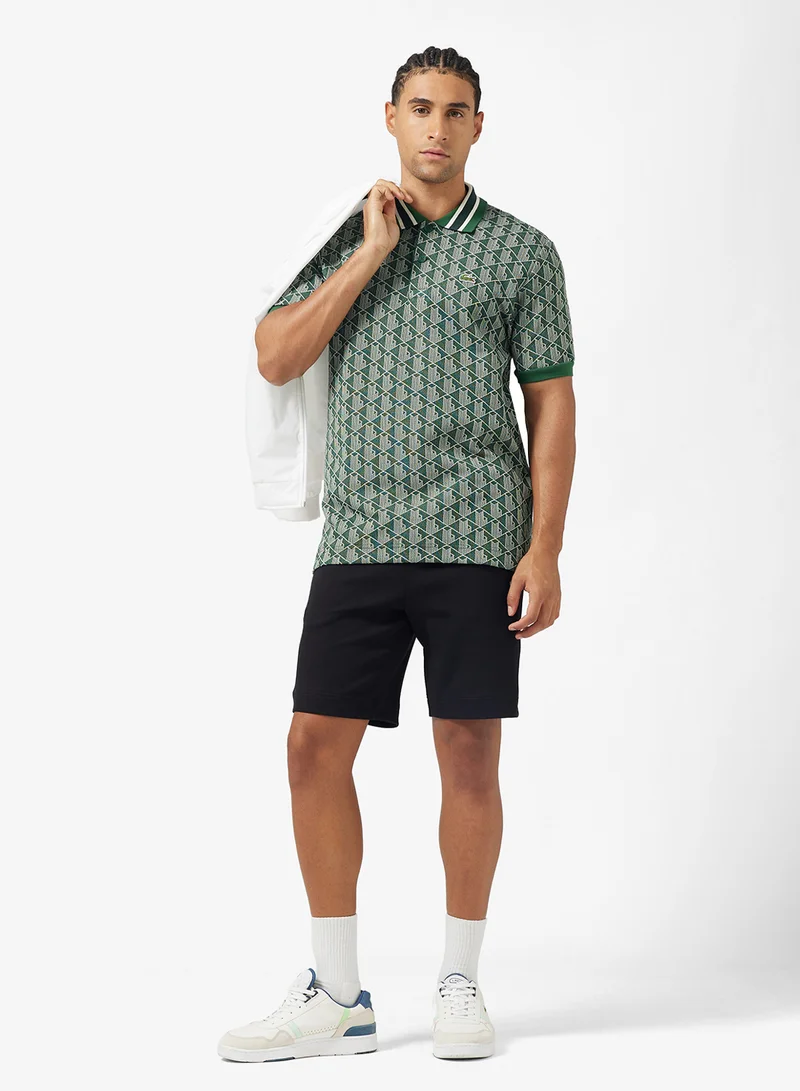 لاكوست Monogram Jacquard Polo