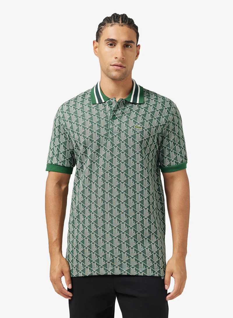 لاكوست Monogram Jacquard Polo