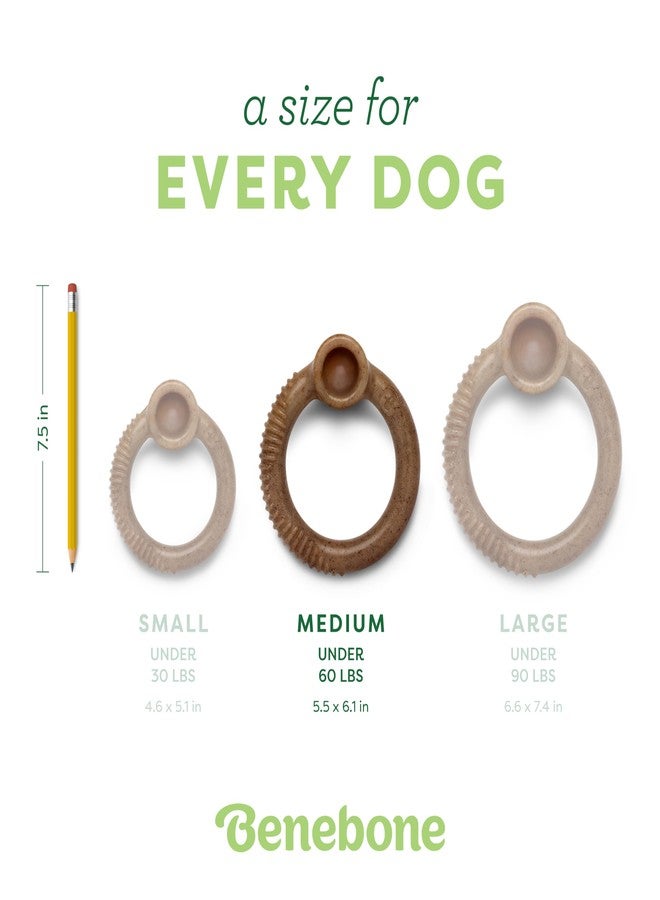 Benebone Ring Durable Dog Chew Toy for Aggressive Chewers, Real Bacon, Made in USA, Medium - Image 4