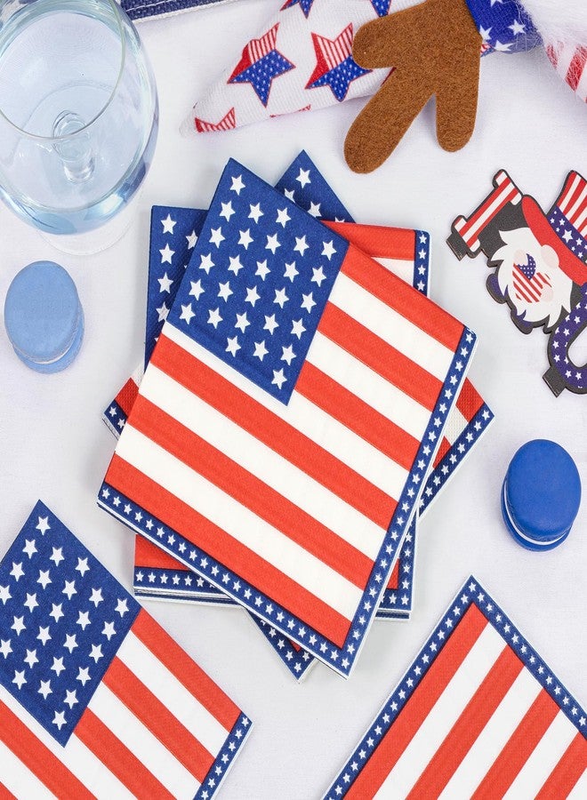 EVYIENEN 40pcs American Independence Day Party Supplies Disposable dinner paper plates and Napkins Sets 4th of July American Flag Patriotic Party Decorations, Serve 20 - Image 5