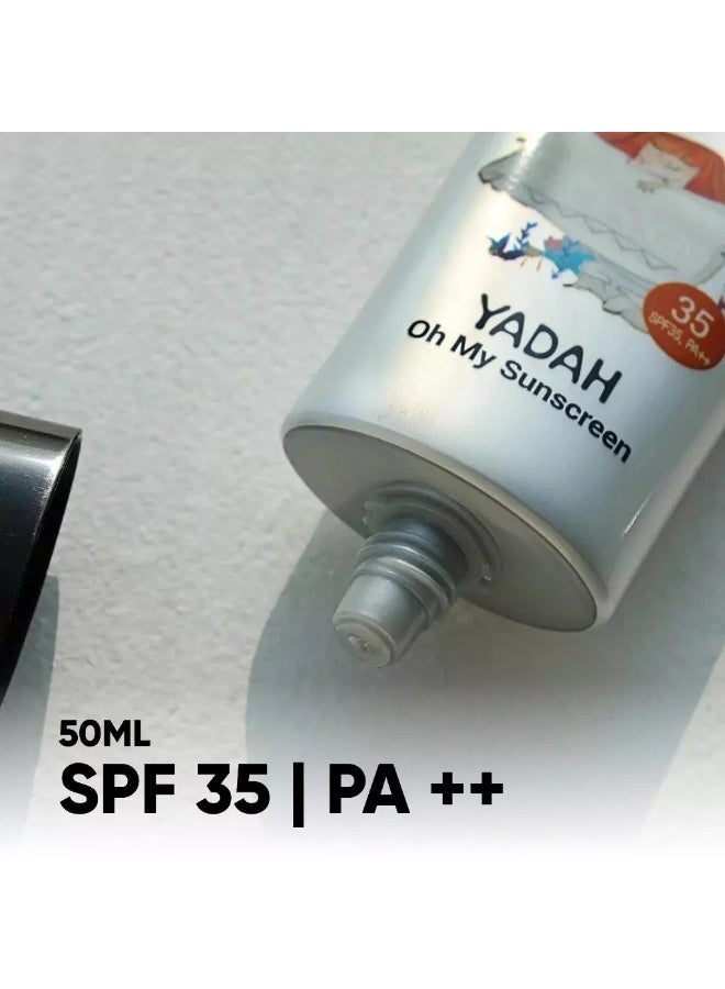 YADAH Oh My Sunscreen SPF35 PA++ (50ml) - Image 4